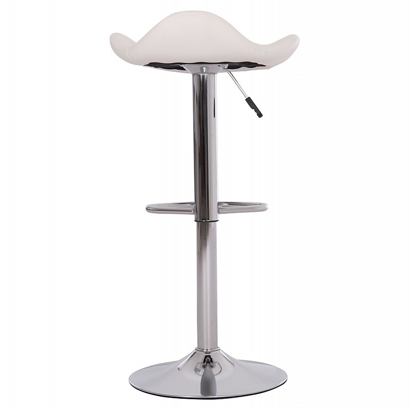 ΣΚΑΜΠO ΜΠΑΡ ΠΕΡΙΣΤΡΕΦΟΜΕΝΟ GANNA HM201.22 ΜΕ ΑΜΟΡΤΙΣΕΡ-ΛΕΥΚΟ PU 44x42x87Υεκ.