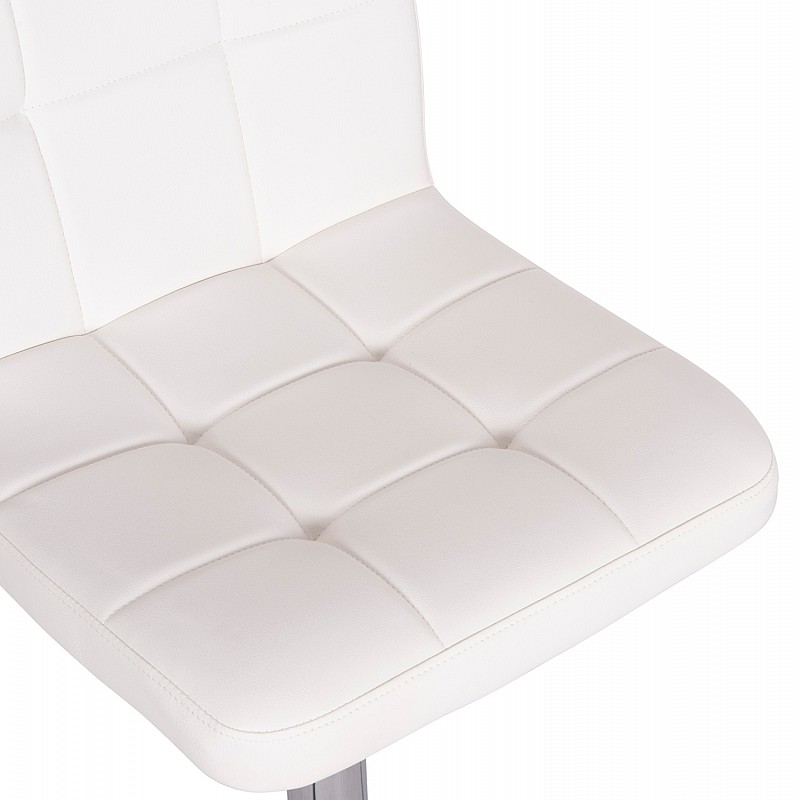 ΣΚΑΜΠΟ ΜΠΑΡ ΠΕΡΙΣΤΡΕΦΟΜΕΝΟ DIANA HM202.22 ΛΕΥΚΟ PU--ΜΕΤΑΛΛΟ ΧΡΩΜΙΟ 44x52x109Υεκ.