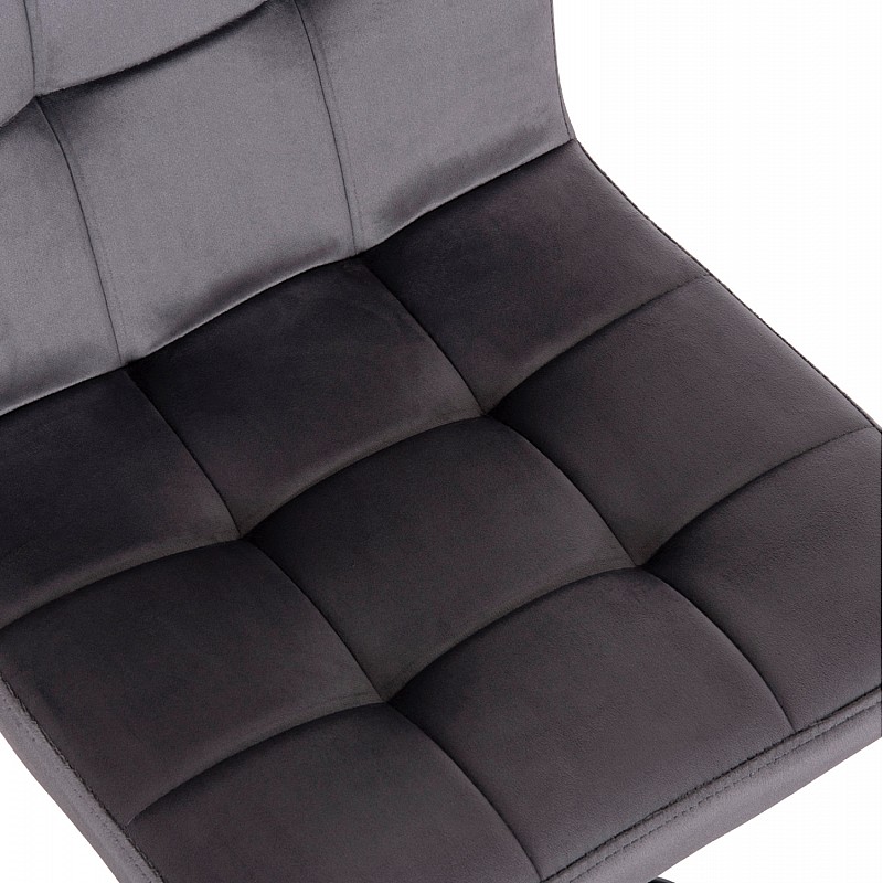 ΣΚΑΜΠΟ ΜΠΑΡ ΠΕΡΙΣΤΡΕΦΟΜΕΝΟ DIANA HM202.41 ΓΚΡΙ ΒΕΛΟΥΔΟ--ΜΕΤΑΛΛΟ ΜΑΥΡΟ ΜΑΤ 44x52x109Υεκ