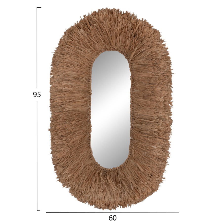 ΚΑΘΡΕΠΤΗΣ ΤΟΙΧΟΥ ΟΒΑΛ HM4711 ΠΛΑΙΣΙΟ ΙΝΕΣ ΣΙΖΑΛ ΣΕ ΧΡΩΜΑ ΦΥΣΙΚΟ 95x60x15(πάχος)εκ.