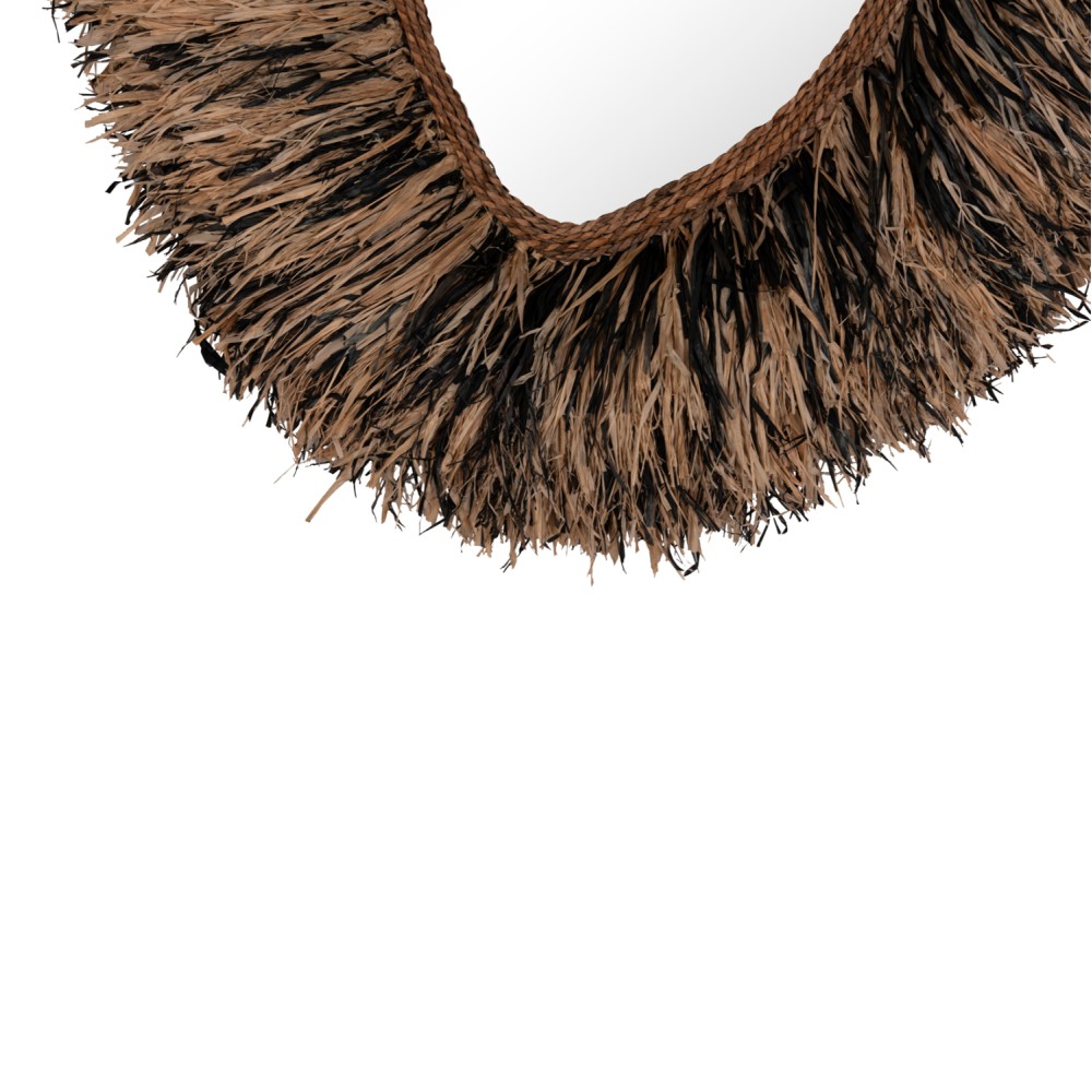 ΔΙΑΚΟΣΜΗΤΙΚΟΣ ΚΑΘΡΕΠΤΗΣ ΤΟΙΧΟΥ GRESSO HM4712 ΙΝΕΣ ΜΠΑΝΑΝΑΣ ΦΥΣΙΚΟ-ΜΑΥΡΟ 90x100Υεκ