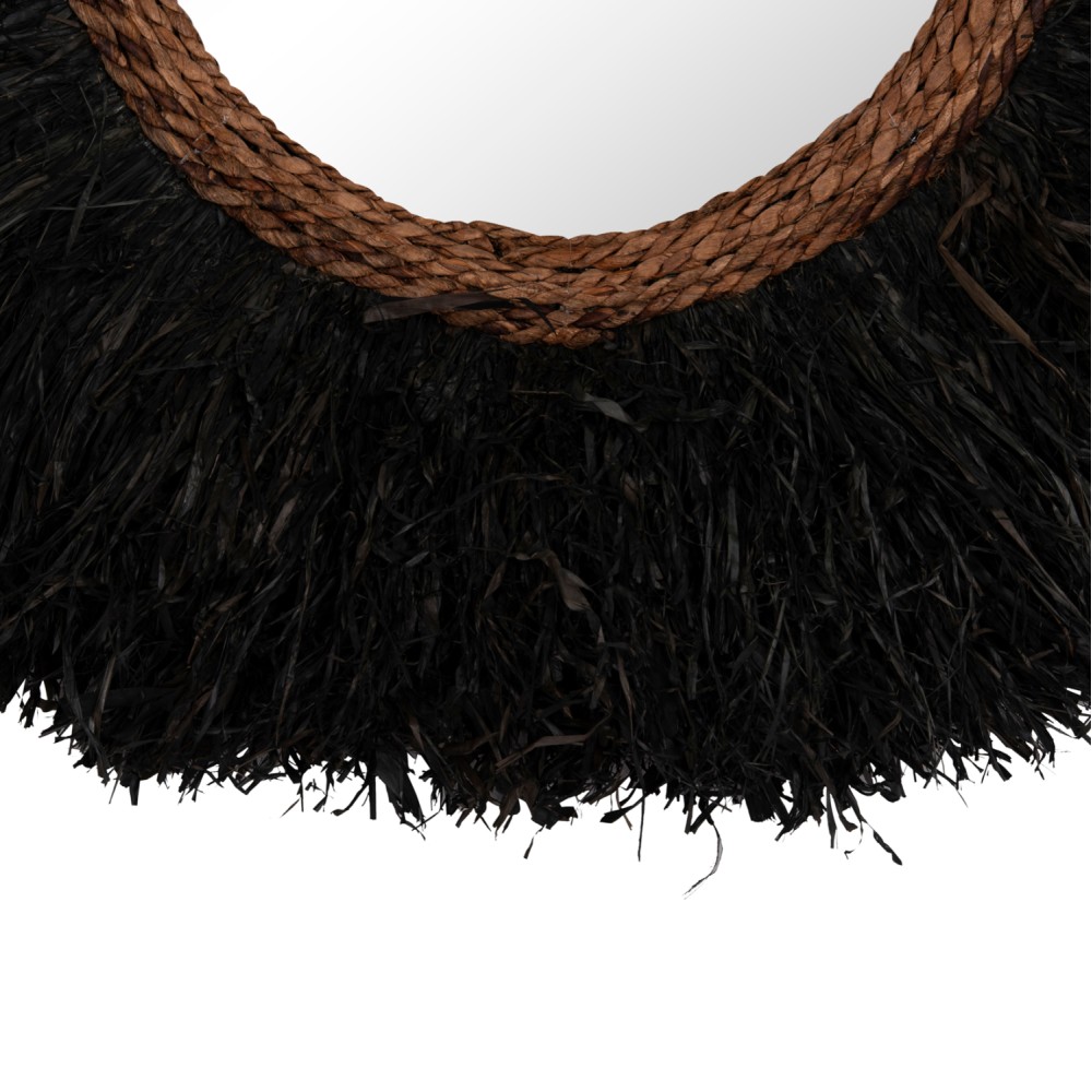 ΔΙΑΚΟΣΜΗΤΙΚΟΣ ΚΑΘΡΕΠΤΗΣ ΤΟΙΧΟΥ ΣΤΡΟΓΓΥΛΟΣ BRENNO HM4713 ΙΝΕΣ ΜΠΑΝΑΝΑΣ ΜΑΥΡΟ Φ80εκ