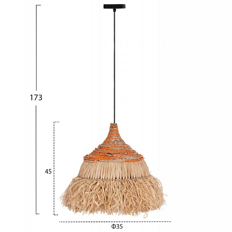 ΦΩΤΙΣΤΙΚΟ ΟΡΟΦΗΣ SIFO HM4714 ΚΑΠΕΛΟ ΙΝΕΣ SISAL & ΜΠΑΝΑΝΑΣ-ΦΥΣΙΚΟ & MIX Φ35x45Υεκ.