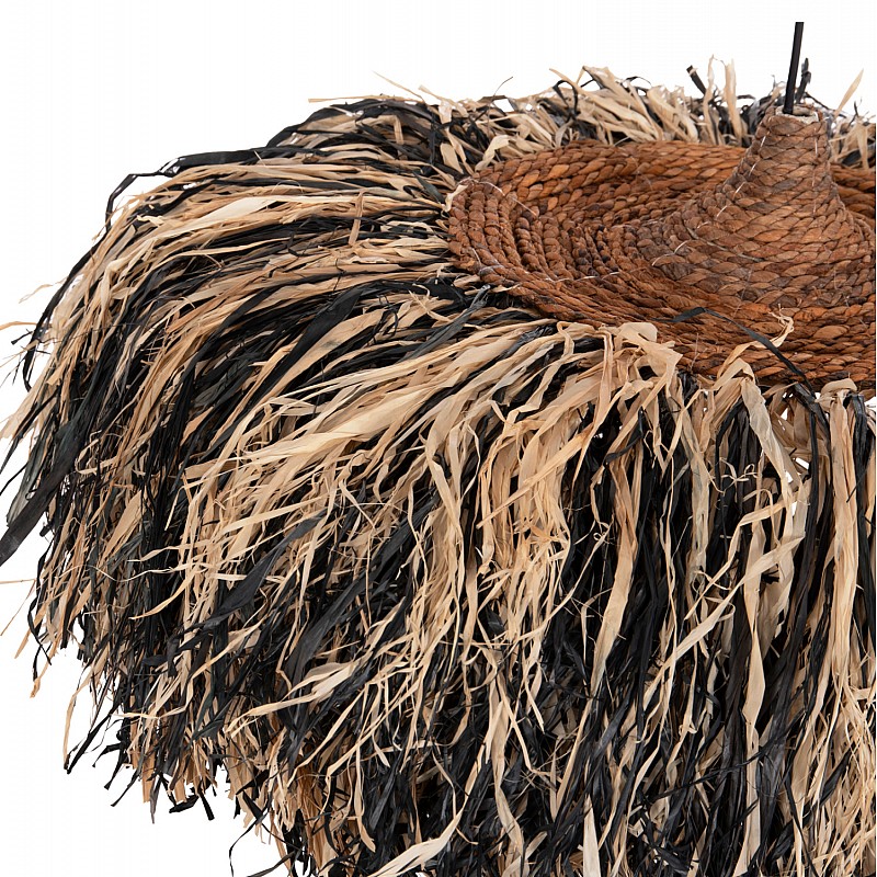 ΦΩΤΙΣΤΙΚΟ ΟΡΟΦΗΣ ORDEM HM4715 ΚΑΠΕΛΟ ΙΝΕΣ SISAL & ΜΠΑΝΑΝΑΣ-ΜΑΥΡΟ & ΦΥΣΙΚΟ Φ75εκ