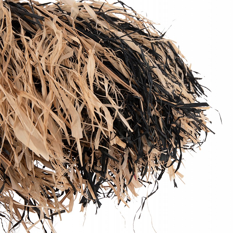 ΦΩΤΙΣΤΙΚΟ ΟΡΟΦΗΣ ORDEM HM4715 ΚΑΠΕΛΟ ΙΝΕΣ SISAL & ΜΠΑΝΑΝΑΣ-ΜΑΥΡΟ & ΦΥΣΙΚΟ Φ75εκ