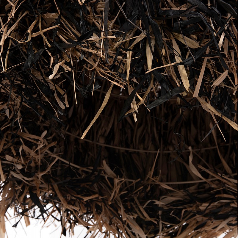 ΦΩΤΙΣΤΙΚΟ ΟΡΟΦΗΣ ORDEM HM4716 ΚΑΠΕΛΟ ΙΝΕΣ SISAL & ΜΠΑΝΑΝΑΣ-ΜΑΥΡΟ & ΦΥΣΙΚΟ Φ60x50Υεκ