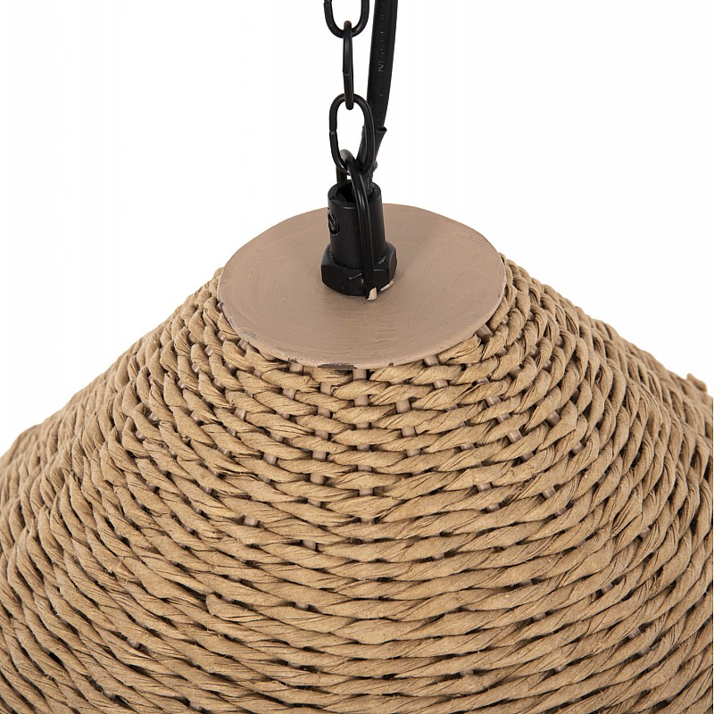 ΦΩΤΙΣΤΙΚΟ ΟΡΟΦΗΣ ΚΡΕΜΑΣΤΟ HM4354 ΦΥΣΙΚΟ RAΤΤΑΝ-PAPER ROPE-ΦΥΣΙΚΟ&ΜΑΥΡΟ Φ54x42-145Υεκ.