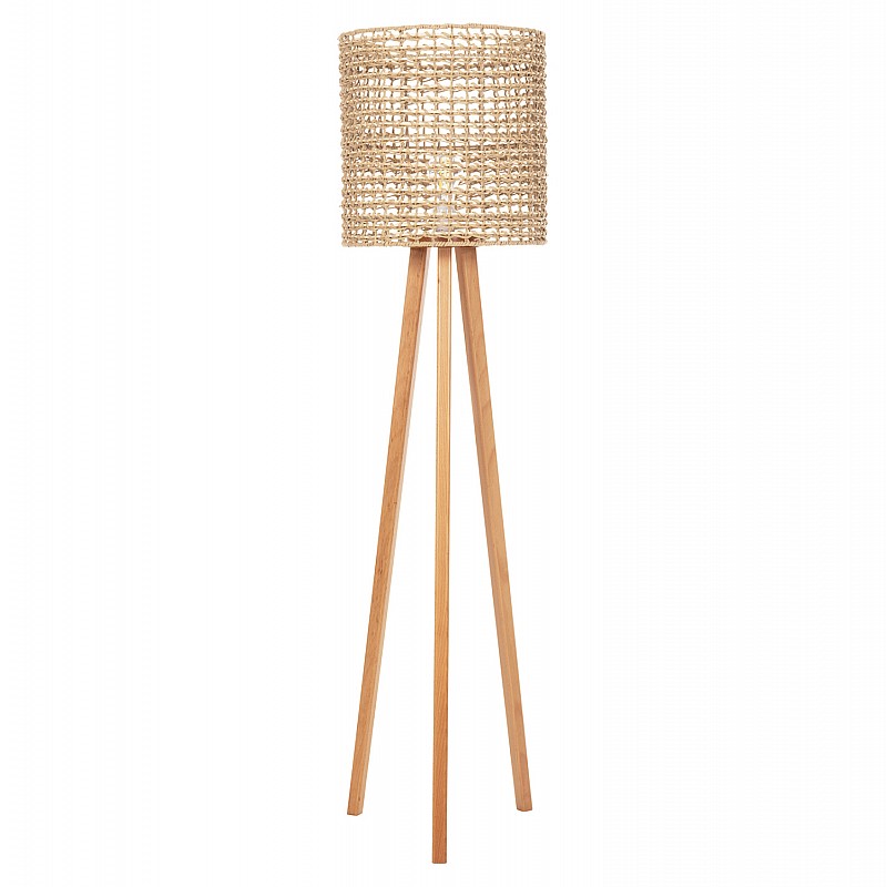 ΕΠΙΔΑΠΕΔΙΟ ΦΩΤΙΣΤΙΚΟ HM4351 RUBBERWOOD-RATTAN-PAPER ROPE ΣΕ ΦΥΣΙΚΟ Φ36x149,5Υεκ.