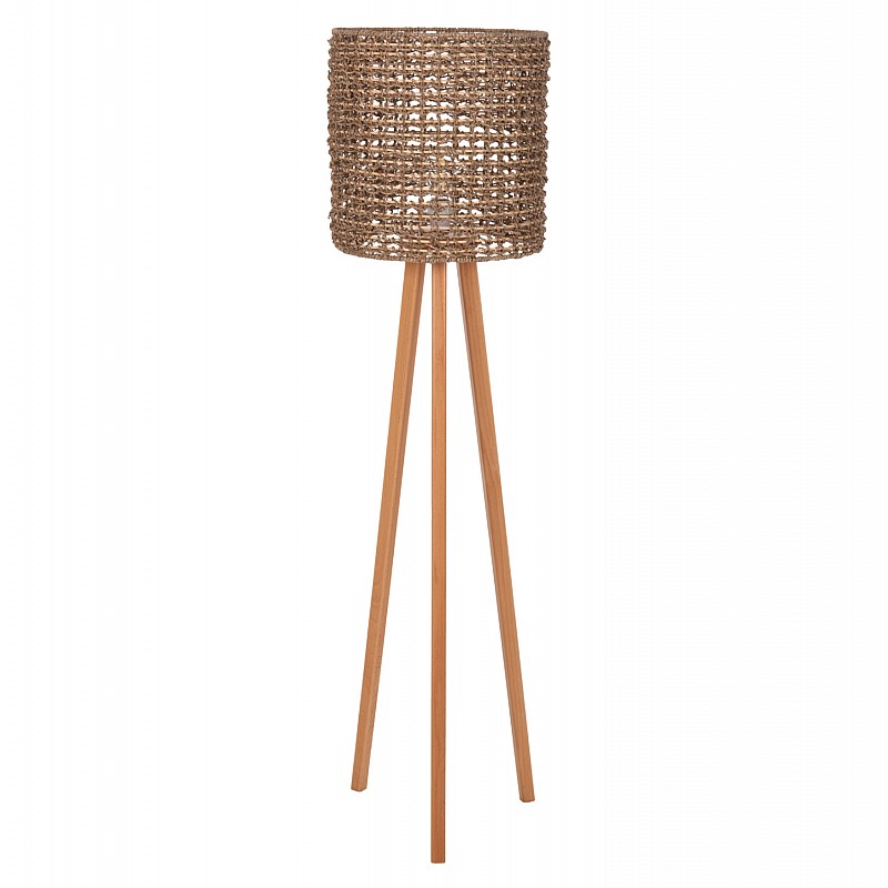 ΕΠΙΔΑΠΕΔΙΟ ΦΩΤΙΣΤΙΚΟ HM4352 RUBBERWOOD-RATTAN-SEAGRASS ΣΕ ΦΥΣΙΚΟ Φ36x149,5Υεκ.