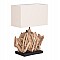 ΕΠΙΤΡΑΠΕΖΙΟ ΟΡΘΟΓΩΝΙΟ ΦΩΤΙΣΤΙΚΟ TWIGGY HM4424 DRIFTWOOD & ΛΕΥΚΟ ΚΑΠΕΛΟ 35.5x15x47Υεκ.