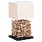 ΕΠΙΤΡΑΠΕΖΙΟ ΦΩΤΙΣΤΙΚΟ ΣΧΗΜΑ ΚΥΒΟΥ TWIGGY HM4425 DRIFTWOOD & ΛΕΥΚΟ ΚΑΠΕΛΟ 24x24x46Υεκ