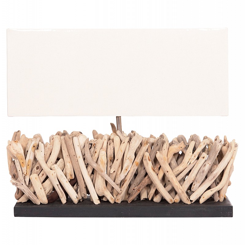 ΕΠΙΤΡΑΠΕΖΙΟ ΟΡΘΟΓΩΝΙΟ ΦΩΤΙΣΤΙΚΟ TWIGGY HM4434 DRIFTWOOD & ΛΕΥΚΟ ΚΑΠΕΛΟ 56x16.5x43Υεκ.