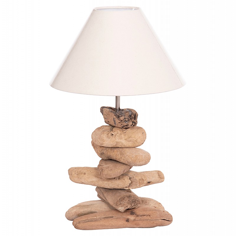 ΕΠΙΤΡΑΠΕΖΙΟ ΦΩΤΙΣΤΙΚΟ TYGO HM4436 DRIFTWOOD & ΛΕΥΚΟ ΚΑΠΕΛΟ Φ35x57Υεκ.