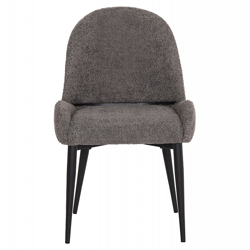 ΚΑΡΕΚΛΑ SARKY HM8585.11 ΥΦΑΣΜΑ ΜΠΟΥΚΛΕ ΓΚΡΙ ΜΕ ΜΕΤΑΛΛΙΚΑ ΠΟΔΙΑ 56x64x88Yεκ.