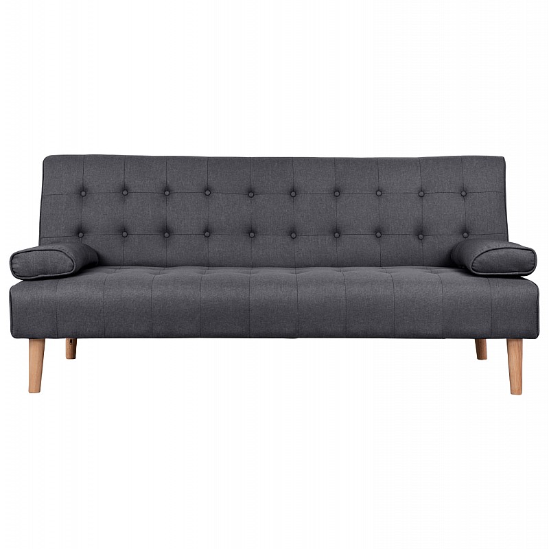 ΚΑΝΑΠΕΣ ΚΡΕΒΑΤΙ WANDA HM3149.01 ΜΕ ΓΚΡΙ ΥΦΑΣΜΑ ΚΑΙ 2 ΠΛΑΙΝΑ ΜΑΞΙΛΑΡΙΑ 190X84X83Y εκ.