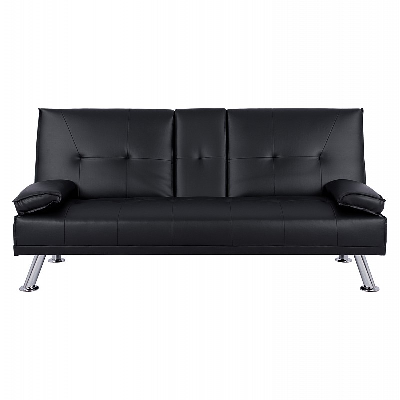 ΚΑΝΑΠΕΣ ΚΡΕΒΑΤΙ BENIN ΜΕ ΜΑΥΡΟ PU 165x76,5x79 εκ ΚΑΙ ΠΤΥΣΣΟΜΕΝΟ ΜΠΡΑΤΣΟ HM3157.01