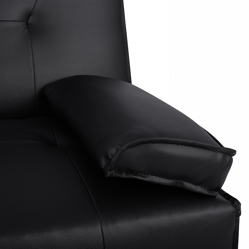 ΚΑΝΑΠΕΣ ΚΡΕΒΑΤΙ BENIN ΜΕ ΜΑΥΡΟ PU 165x76,5x79 εκ ΚΑΙ ΠΤΥΣΣΟΜΕΝΟ ΜΠΡΑΤΣΟ HM3157.01