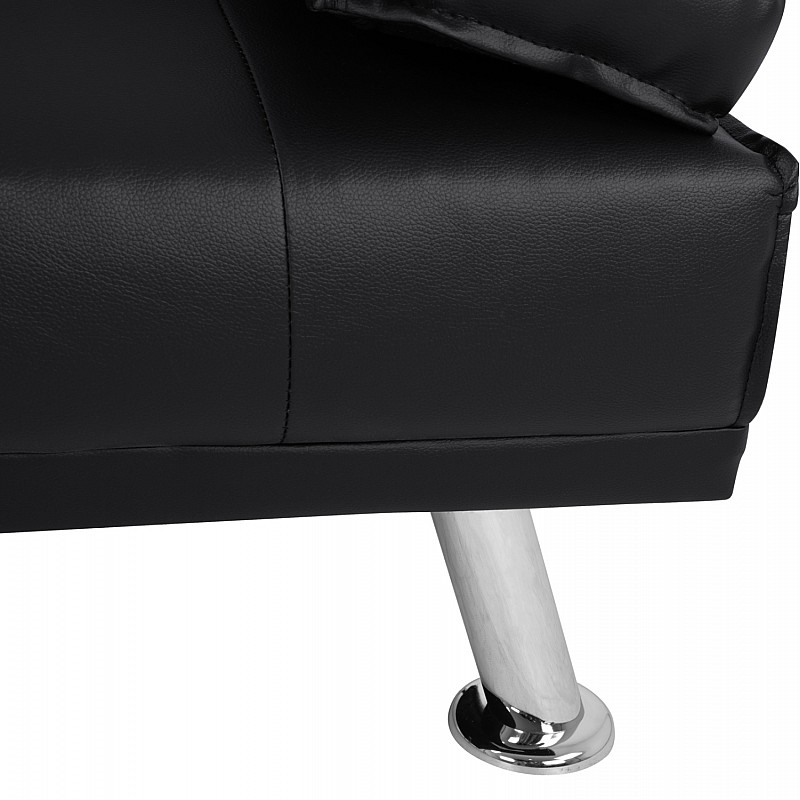 ΚΑΝΑΠΕΣ ΚΡΕΒΑΤΙ BENIN ΜΕ ΜΑΥΡΟ PU 165x76,5x79 εκ ΚΑΙ ΠΤΥΣΣΟΜΕΝΟ ΜΠΡΑΤΣΟ HM3157.01