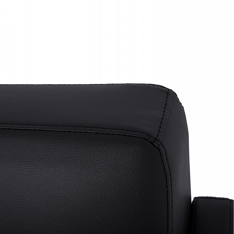 ΚΑΝΑΠΕΣ 3ΘΕΣΙΟΣ NELLIE HM3159.31 ΜΕ ΜΑΥΡΟ PU 163x71x71Υ εκ.