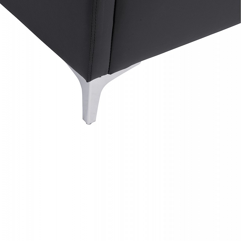 ΚΑΝΑΠΕΣ 3ΘΕΣΙΟΣ NELLIE HM3159.31 ΜΕ ΜΑΥΡΟ PU 163x71x71Υ εκ.