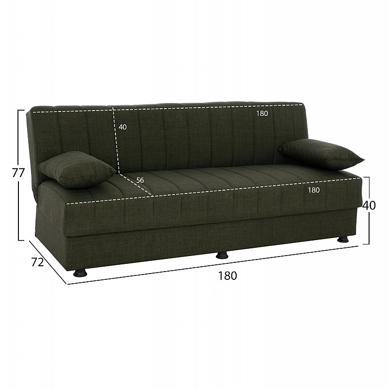 ΚΑΝΑΠΕΣ ΚΡΕΒΑΤΙ ANDRI ΤΡΙΘΕΣΙΟΣ DARK OLIVE HM3239.05 180x72x77 εκ. ΚΑΝΑΠΕΣ ΚΡΕΒΑΤΙ ANDRI ΤΡΙΘΕΣΙΟΣ DARK OLIVE HM3239.05 180x72x77 εκ.