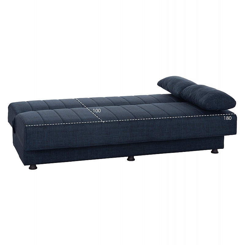 ΚΑΝΑΠΕΣ ΚΡΕΒΑΤΙ ANDRI ΤΡΙΘΕΣΙΟΣ ΜΠΛΕ HM3239.07 180x83x74Y εκ.
