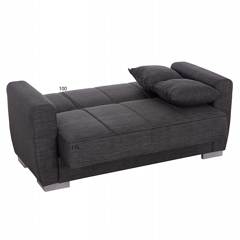 ΚΑΝΑΠΕΣ ΚΡΕΒΑΤΙ POLYA ΔΙΘΕΣΙΟΣ ΓΚΡΙ HM3241.03 153x87x77Υεκ. ΚΑΝΑΠΕΣ ΚΡΕΒΑΤΙ POLYA ΔΙΘΕΣΙΟΣ ΓΚΡΙ HM3241.03 153x87x77Υεκ.