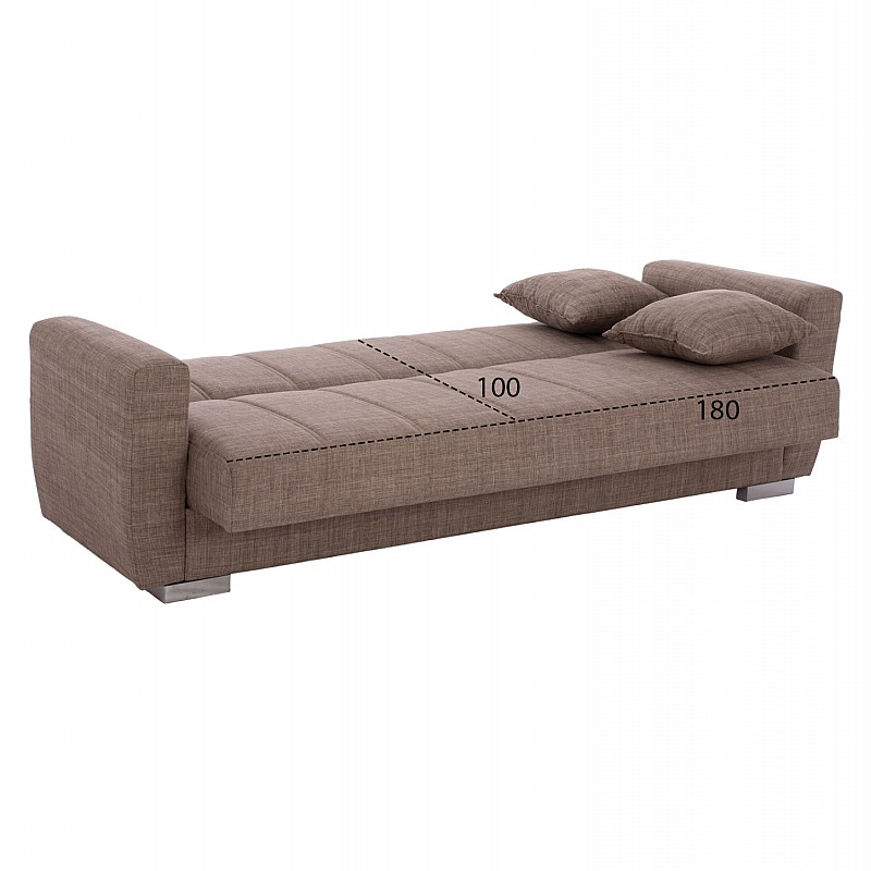 ΚΑΝΑΠΕΣ ΚΡΕΒΑΤΙ POLYA ΤΡΙΘΕΣΙΟΣ ΚΑΦΕ HM3240.02 215x80x77 εκ. ΚΑΝΑΠΕΣ ΚΡΕΒΑΤΙ POLYA ΤΡΙΘΕΣΙΟΣ ΚΑΦΕ HM3240.02 215x80x77 εκ.