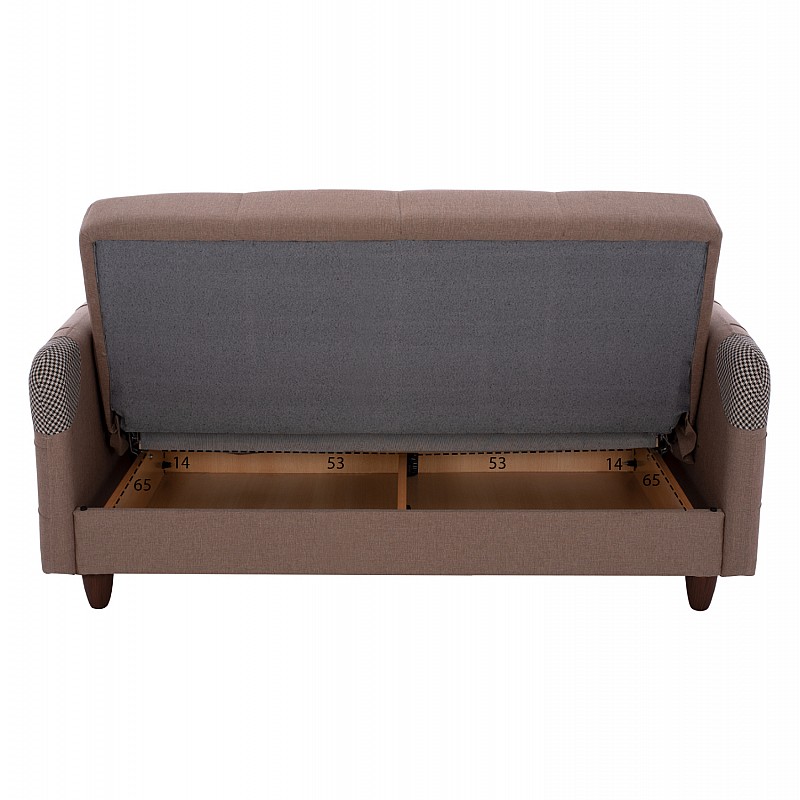 ΚΑΝΑΠΕΣ ΚΡΕΒΑΤΙ ΔΙΘΕΣΙΟΣ SANNA HM3246.01 ΜΠΕΖ 140x82x86 εκ.