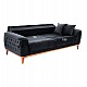 ΚΑΝΑΠΕΣ ΚΡΕΒΑΤΙ BENNINGTON ΤΡΙΘΕΣΙΟΣ ΜΑΥΡΟΣ HM3249.01 240x95x80 εκ. ΚΑΝΑΠΕΣ ΚΡΕΒΑΤΙ BENNINGTON ΤΡΙΘΕΣΙΟΣ ΜΑΥΡΟΣ HM3249.01 240x95x80 εκ.