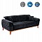 ΚΑΝΑΠΕΣ ΚΡΕΒΑΤΙ BENNINGTON ΤΡΙΘΕΣΙΟΣ ΜΑΥΡΟΣ HM3249.01 240x95x80 εκ.