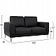 ΚΑΝΑΠΕΣ 2ΘΕΣΙΟΣ KΕΝΖΙΕ HM3121.21 ΜΕ ΜΑΥΡΟ PU 142x81x81 εκ. ΚΑΝΑΠΕΣ 2ΘΕΣΙΟΣ KΕΝΖΙΕ HM3121.21 ΜΕ ΜΑΥΡΟ PU 142x81x81 εκ.