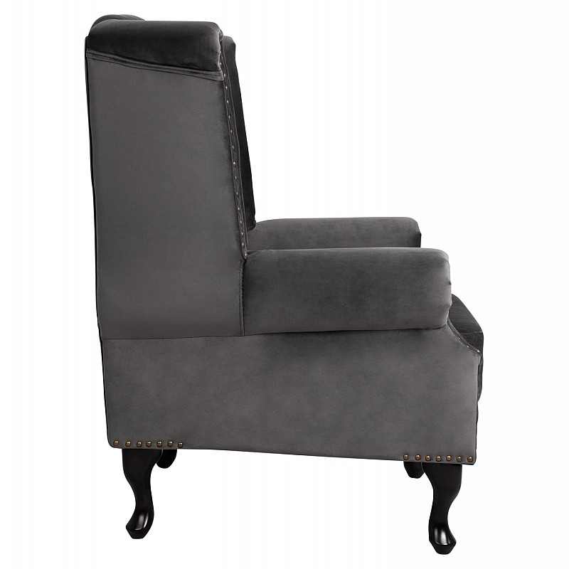 ΠΟΛΥΘΡΟΝΑ-ΜΠΕΡΖΕΡΑ ΓΚΡΙ ΒΕΛΟΥΔΟ T.CHESTERFIELD POLINA 83x75x107Yεκ.HM0053.10
