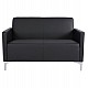 ΚΑΝΑΠΕΣ 2ΘΕΣΙΟΣ NELLIE HM3159.21 ΜΕ ΜΑΥΡΟ PU 113x71x71Υ εκ.