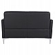 ΚΑΝΑΠΕΣ 2ΘΕΣΙΟΣ NELLIE HM3159.21 ΜΕ ΜΑΥΡΟ PU 113x71x71Υ εκ.