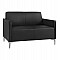 ΚΑΝΑΠΕΣ 2ΘΕΣΙΟΣ NELLIE HM3159.21 ΜΕ ΜΑΥΡΟ PU 113x71x71Υ εκ.
