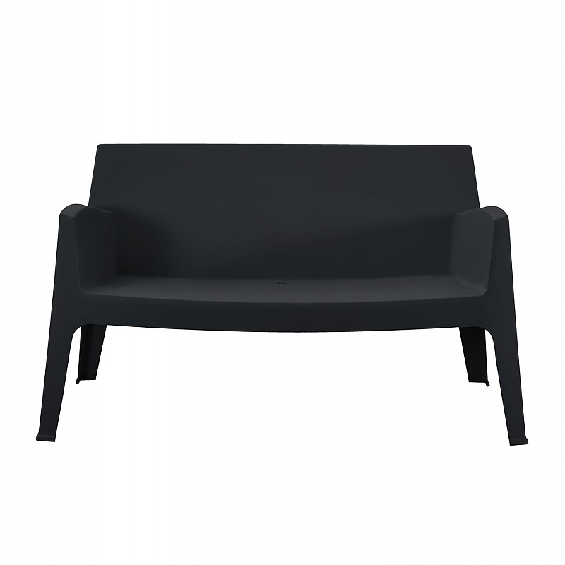 ΚΑΝΑΠΕΣ 2-ΘΕΣΙΟΣ ΠΟΛΥΠΡΟΠΥΛΕΝΙΟΥ SLEEK HM6366.02 ΧΡΩΜΑ ΜΑΥΡΟ 118x48,5x73Υεκ.
