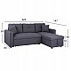 ΚΑΝΑΠΕΣ ΓΩΝΙΑ ΚΡΕΒΑΤΙ WAYNE 224x147x85Υεκ. HM3028.11 ΓΚΡΙ ΥΦΑΣΜΑ ΚΑΝΑΠΕΣ ΓΩΝΙΑ ΚΡΕΒΑΤΙ WAYNE 224x147x85Υεκ. HM3028.11 ΓΚΡΙ ΥΦΑΣΜΑ