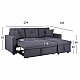 ΚΑΝΑΠΕΣ ΓΩΝΙΑ ΚΡΕΒΑΤΙ WAYNE 224x147x85Υεκ. HM3028.11 ΓΚΡΙ ΥΦΑΣΜΑ ΚΑΝΑΠΕΣ ΓΩΝΙΑ ΚΡΕΒΑΤΙ WAYNE 224x147x85Υεκ. HM3028.11 ΓΚΡΙ ΥΦΑΣΜΑ