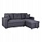 ΚΑΝΑΠΕΣ ΓΩΝΙΑ ΚΡΕΒΑΤΙ WAYNE 224x147x85Υεκ. HM3028.11 ΓΚΡΙ ΥΦΑΣΜΑ