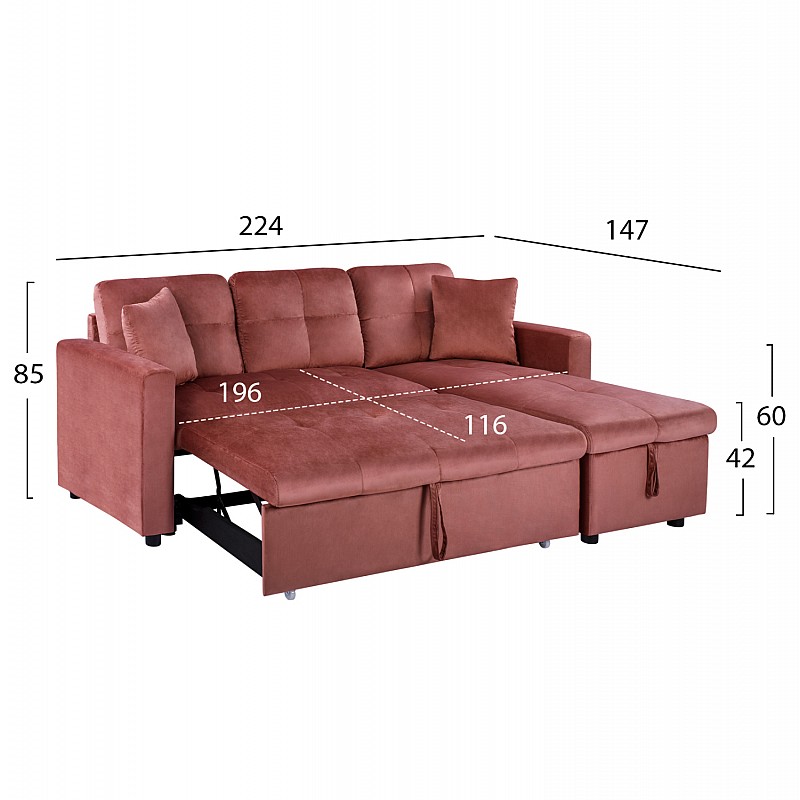 ΚΑΝΑΠΕΣ ΓΩΝΙΑ ΚΡΕΒΑΤΙ WAYNE 224x147x85Υεκ. HM3028.12 ΒΕΛΟΥΔΟ ΣΑΠΙΟ ΜΗΛΟ ΚΑΝΑΠΕΣ ΓΩΝΙΑ ΚΡΕΒΑΤΙ WAYNE 224x147x85Υεκ. HM3028.12 ΒΕΛΟΥΔΟ ΣΑΠΙΟ ΜΗΛΟ