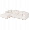 ΚΑΝΑΠΕΣ ΓΩΝΙΑ (ΑΡΙΣΤΕΡΗ) BRICKEN HM3275.02L ΛΕΥΚΟ ΥΦΑΣΜΑ 110-282x98-160x72Υεκ.