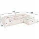 ΚΑΝΑΠΕΣ ΓΩΝΙΑ BRICKEN HM3275.02R ΛΕΥΚΟ ΥΦΑΣΜΑ 110-282x98-160x72Υεκ. ΚΑΝΑΠΕΣ ΓΩΝΙΑ BRICKEN HM3275.02R ΛΕΥΚΟ ΥΦΑΣΜΑ 110-282x98-160x72Υεκ.