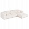 ΚΑΝΑΠΕΣ ΓΩΝΙΑ BRICKEN HM3275.02R ΛΕΥΚΟ ΥΦΑΣΜΑ 110-282x98-160x72Υεκ.