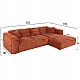 ΚΑΝΑΠΕΣ ΓΩΝΙΑ BRICKEN HM3275.03R ΚΕΡΑΜΙΔΙ ΥΦΑΣΜΑ 110-282x98-160x72Υεκ. ΚΑΝΑΠΕΣ ΓΩΝΙΑ BRICKEN HM3275.03R ΚΕΡΑΜΙΔΙ ΥΦΑΣΜΑ 110-282x98-160x72Υεκ.