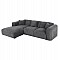 ΚΑΝΑΠΕΣ ΓΩΝΙΑ (ΑΡΙΣΤΕΡΗ) BRICKEN HM3275.04L ΑΝΘΡΑΚΙ ΥΦΑΣΜΑ 110-282x98-160x72Υεκ.