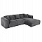 ΚΑΝΑΠΕΣ ΓΩΝΙΑ BRICKEN HM3275.04R ΑΝΘΡΑΚΙ ΥΦΑΣΜΑ 110-282x98-160x72Υεκ.