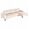 ΚΑΝΑΠΕΣ ΓΩΝΙΑ (ΔΕΞΙΑ) NOA HM3278.01R ΕΚΡΟΥ ΥΦΑΣΜΑ 288x90-157x67-80Υεκ.