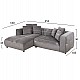 ΚΑΝΑΠΕΣ ΓΩΝΙΑ (ΑΡΙΣΤΕΡΗ) 3-ΘΕΣΙΟΣ GRACE HM3280.03L ΓΚΡΙ ΥΦΑΣΜΑ 252x160x70-90Υεκ ΚΑΝΑΠΕΣ ΓΩΝΙΑ (ΑΡΙΣΤΕΡΗ) 3-ΘΕΣΙΟΣ GRACE HM3280.03L ΓΚΡΙ ΥΦΑΣΜΑ 252x160x70-90Υεκ