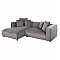 ΚΑΝΑΠΕΣ ΓΩΝΙΑ (ΑΡΙΣΤΕΡΗ) 3-ΘΕΣΙΟΣ GRACE HM3280.03L ΓΚΡΙ ΥΦΑΣΜΑ 252x160x70-90Υεκ